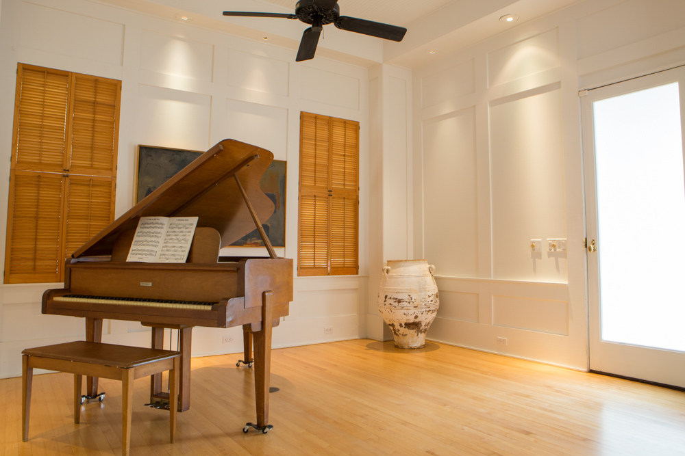 piano music room owned by the davis family