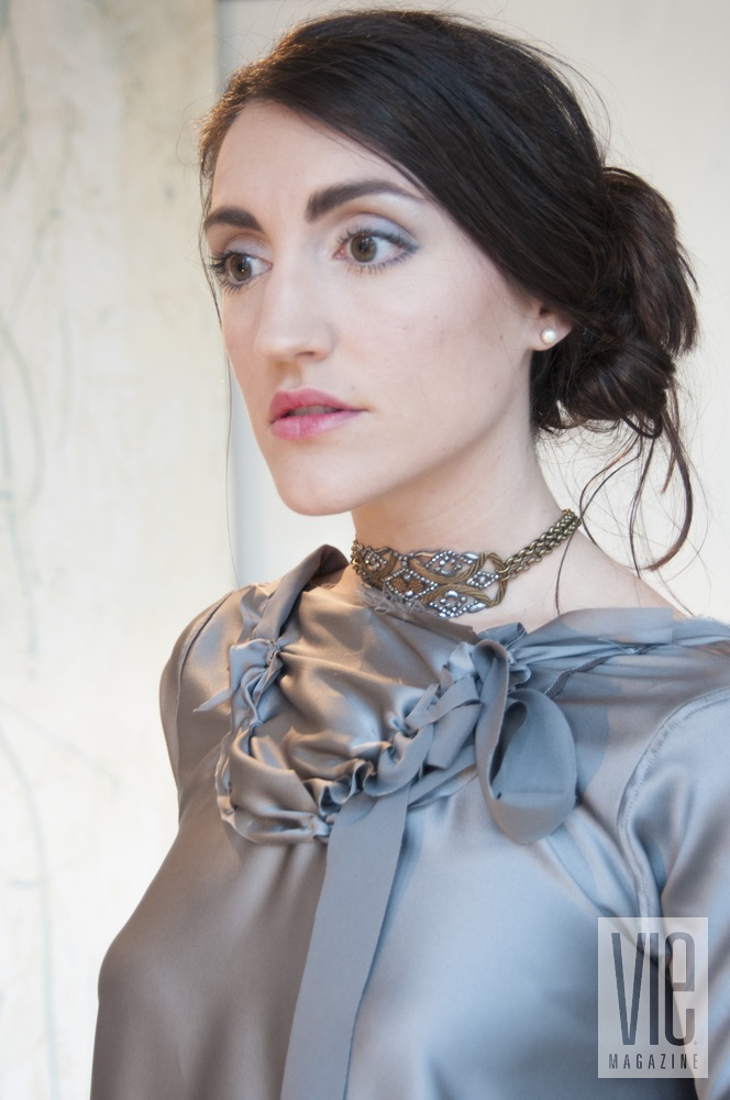 Vie Magazine Nicole Paloma model in silver dresses