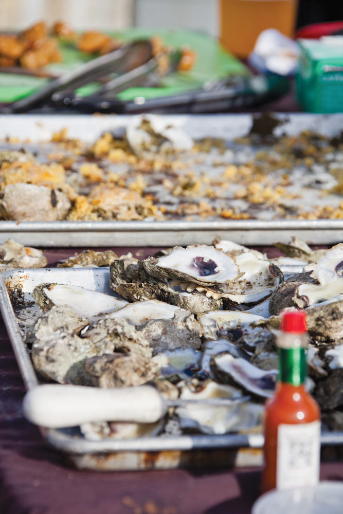 Apalachicola oysters at 13 Mile Seafood Apalachicola, Florida.