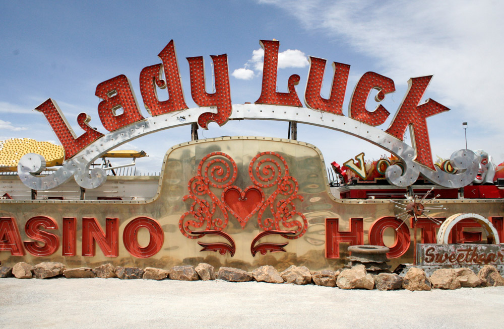 Lady Luck neon sign at La Concha