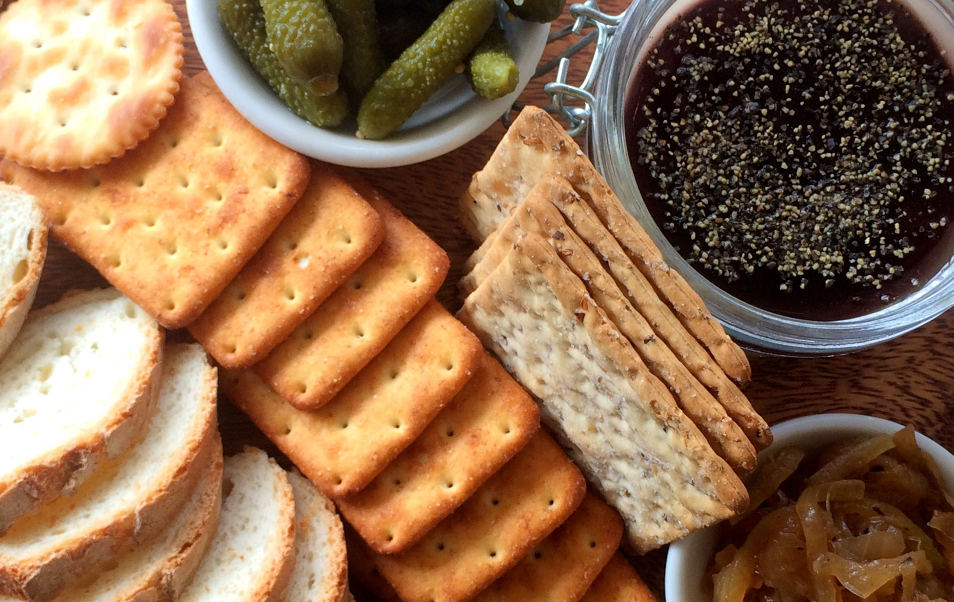 Cheese and cracker board