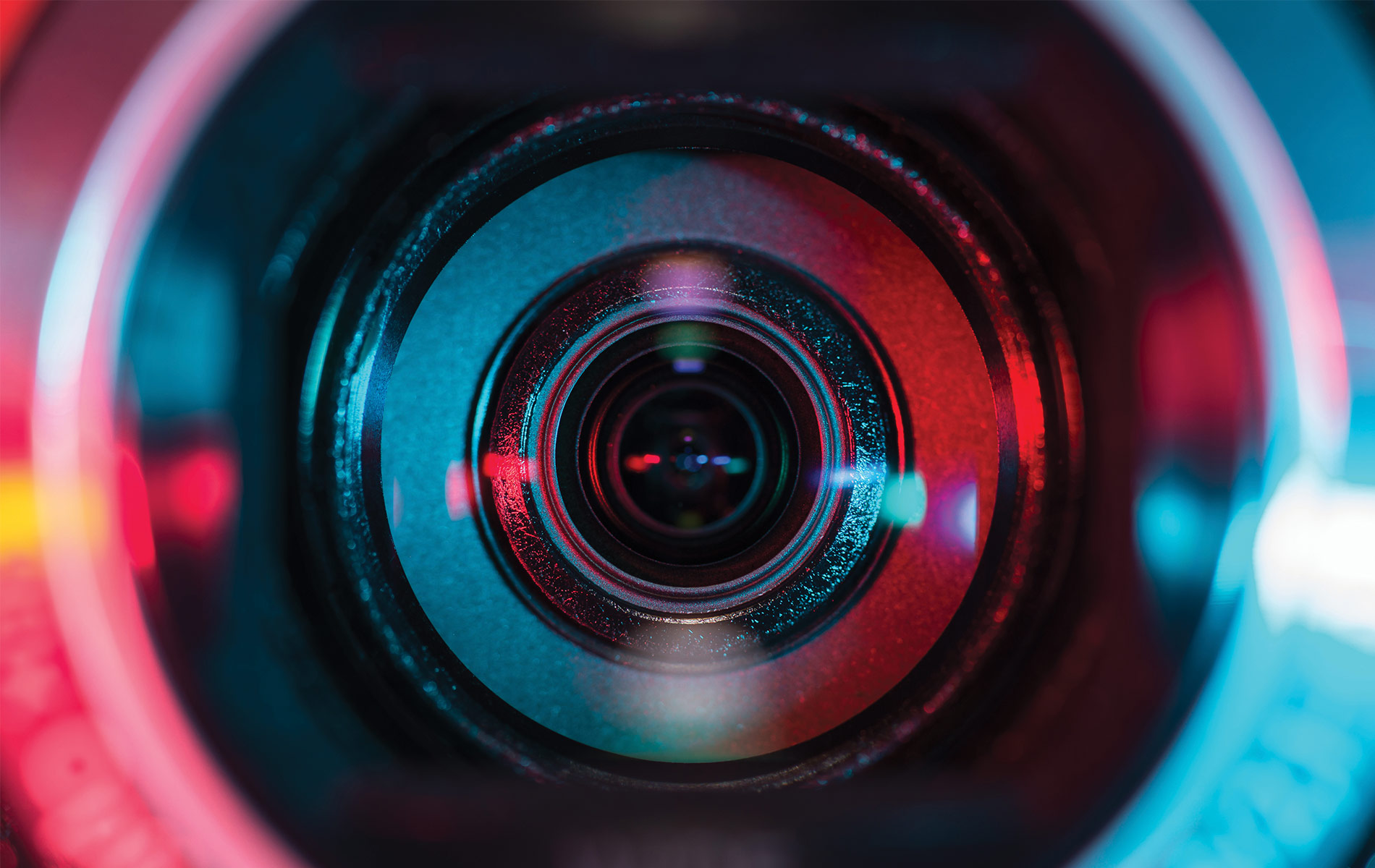 Close up of camera lense