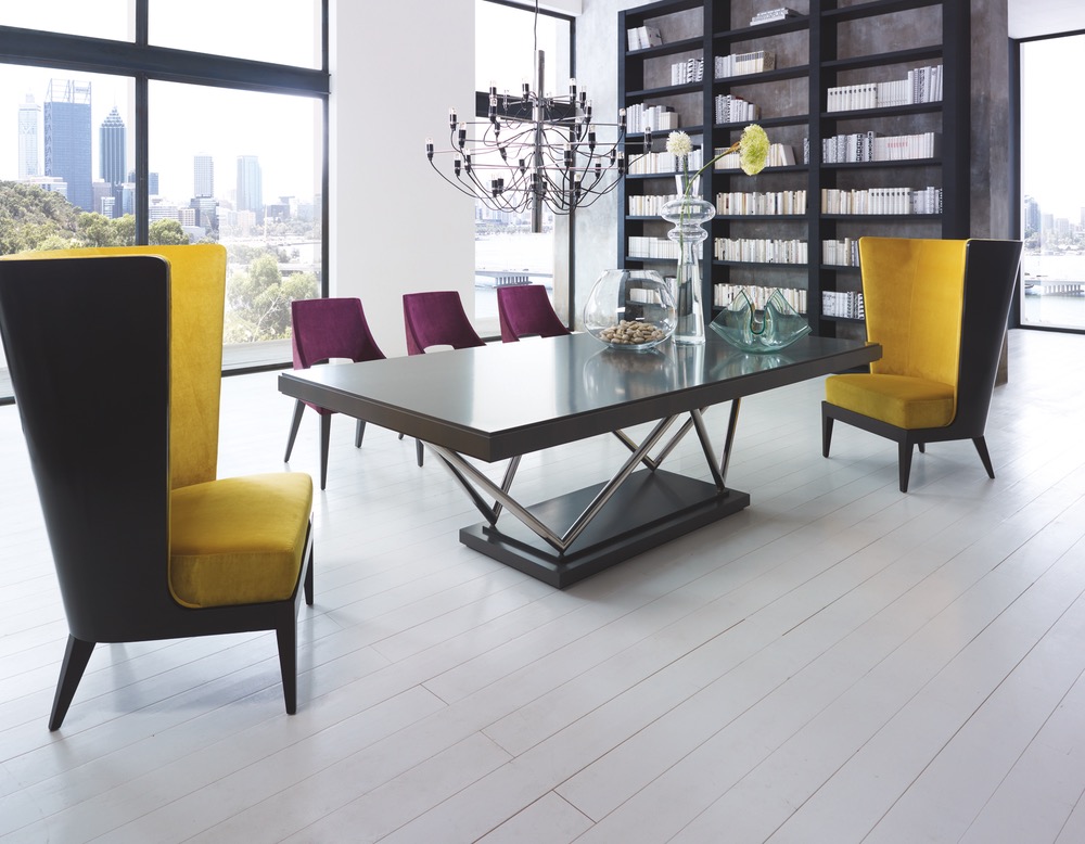 SELVA_Bergére ASTORIA and Table WALDORF + Chair WALDORF Design Lorenzo Bellini