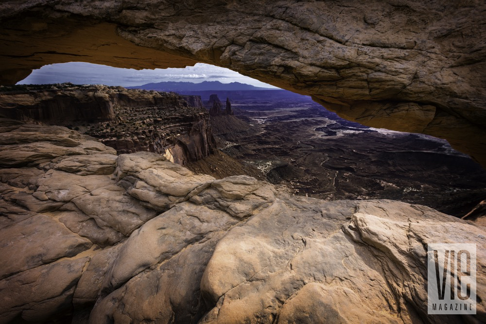 A View Through An Opening Of A Canyon