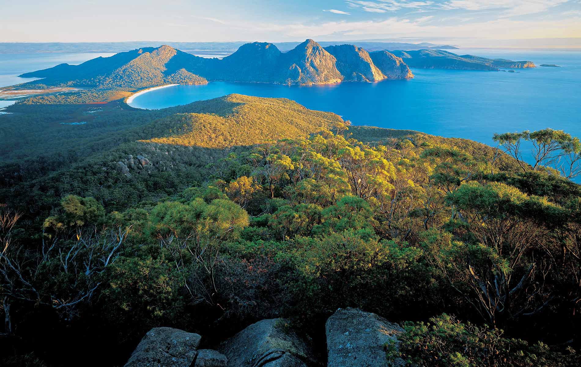 Wineglass Bay and the Hazards Freycinet National Park Tasmania