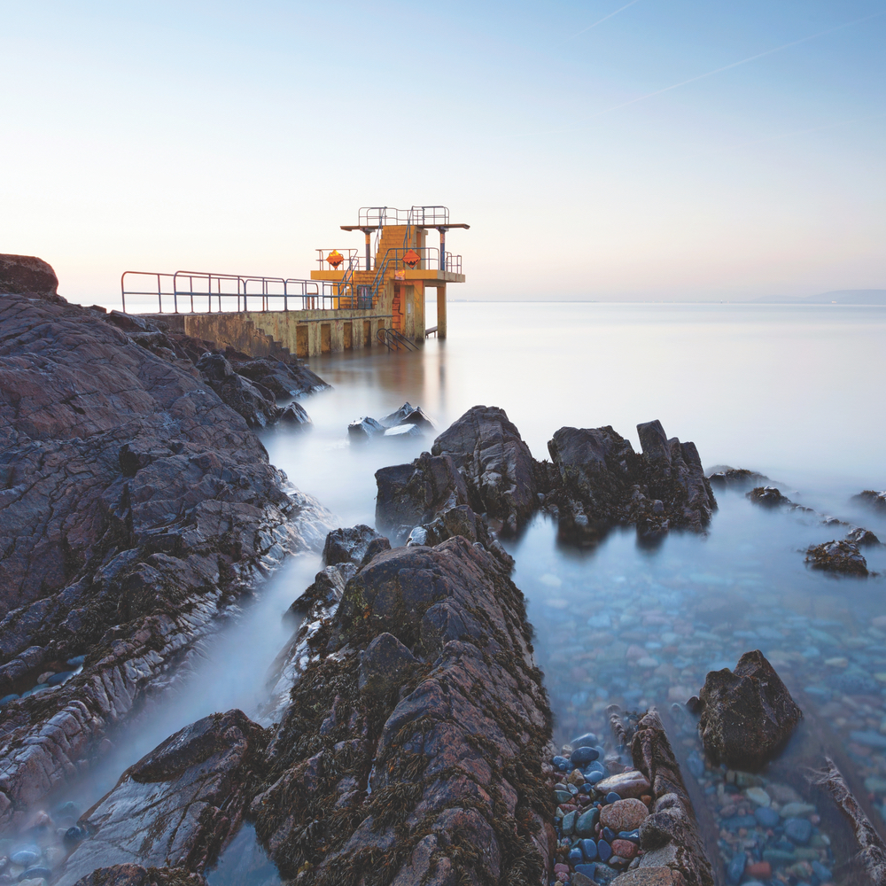 Awaiting the sunrise at Blackrock Diving Board near Salthill, Galway.