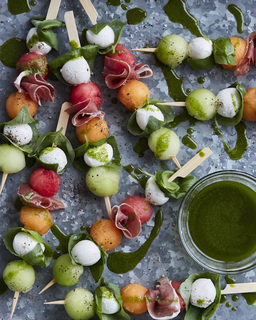 What's Gaby Cooking Melon Caprese Skewers
