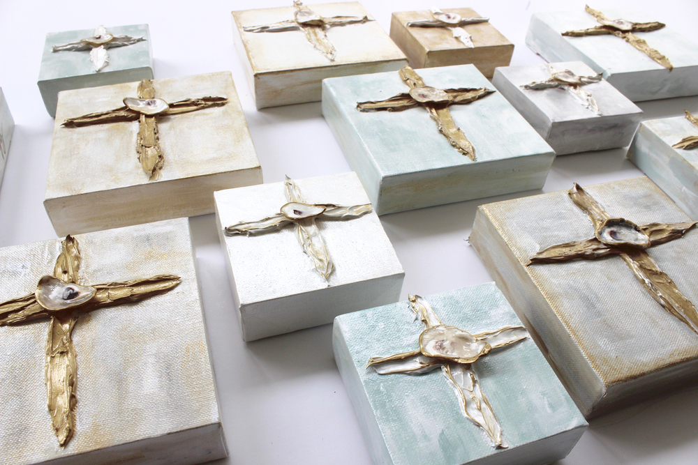 Selection of Amy Fogg's beautiful cross paintings