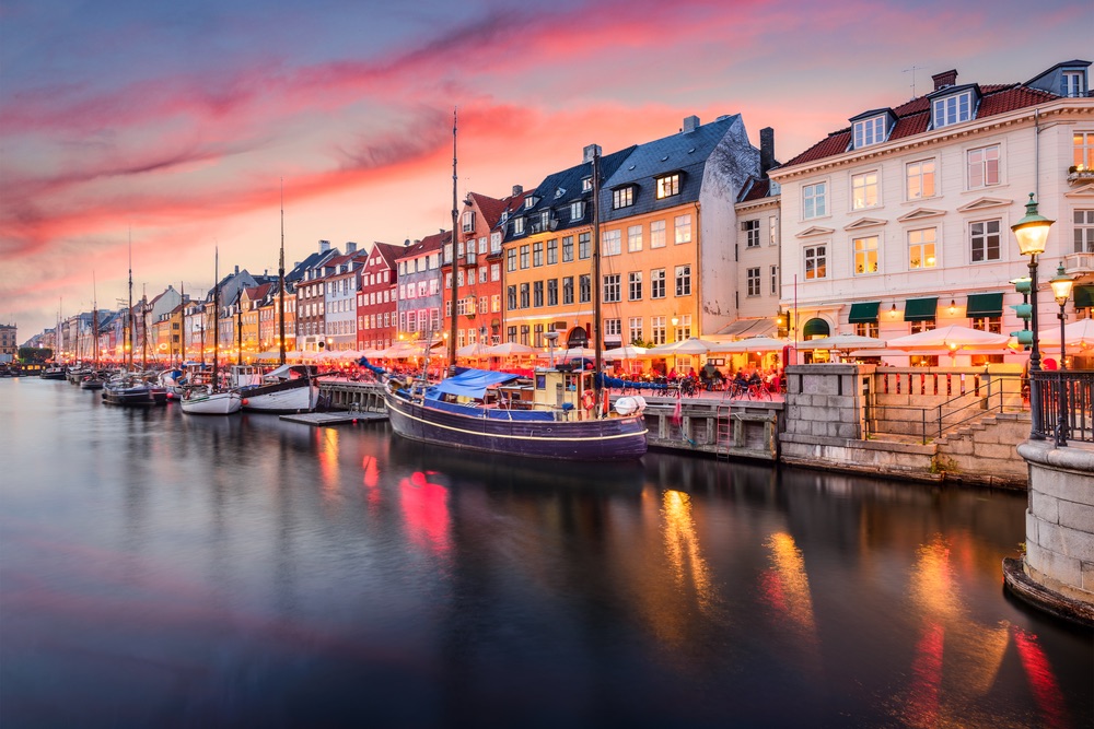 Copenhagen Denmark on the Nyhavn Canal