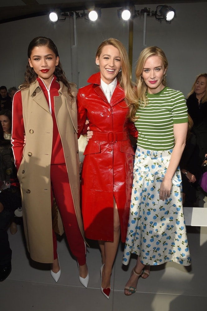 Zendaya, Blake Lively and Emily Blunt at Michael Kors's NYFW F/W 2018 show
