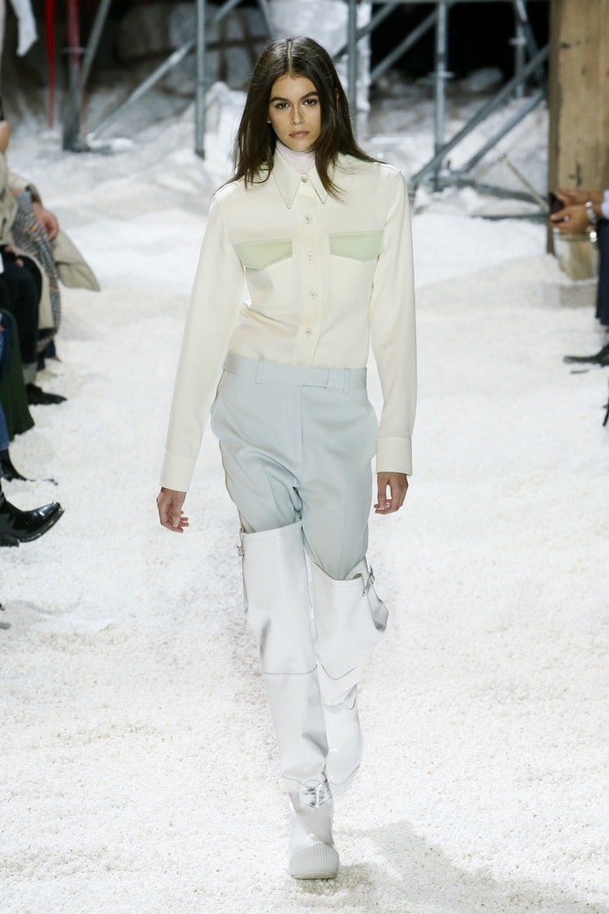 Kaia Gerber walking for Calvin Klein's NYFW F/W 2018 show