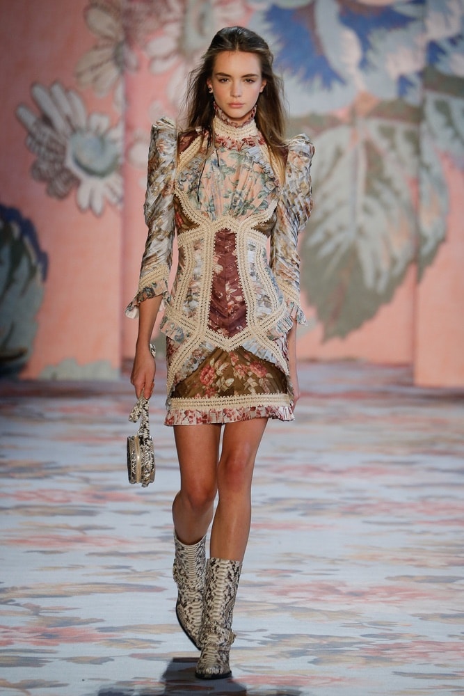 Paulina Frankowska walking for Zimmerman's NYFW F/W 2018 show