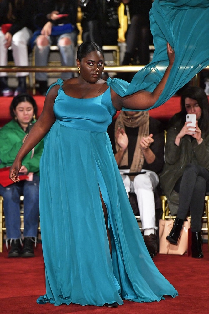 Danielle Brooks walking for Christian Sirano's NYFW F/W 2018 show