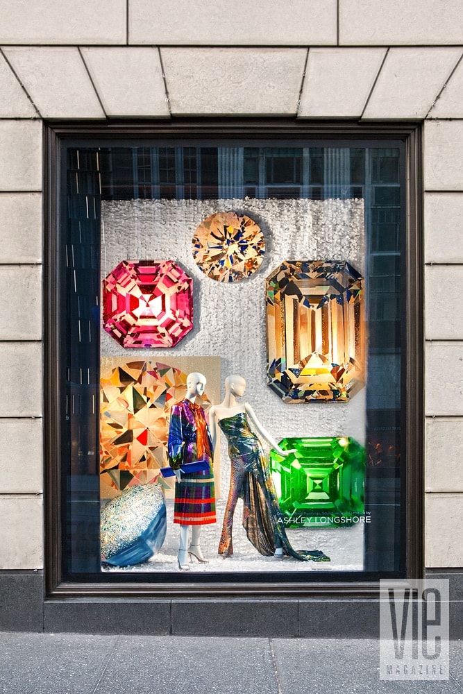 Longshore’s art filled the iconic Bergdorf Goodman windows on Fifth Avenue this past January.