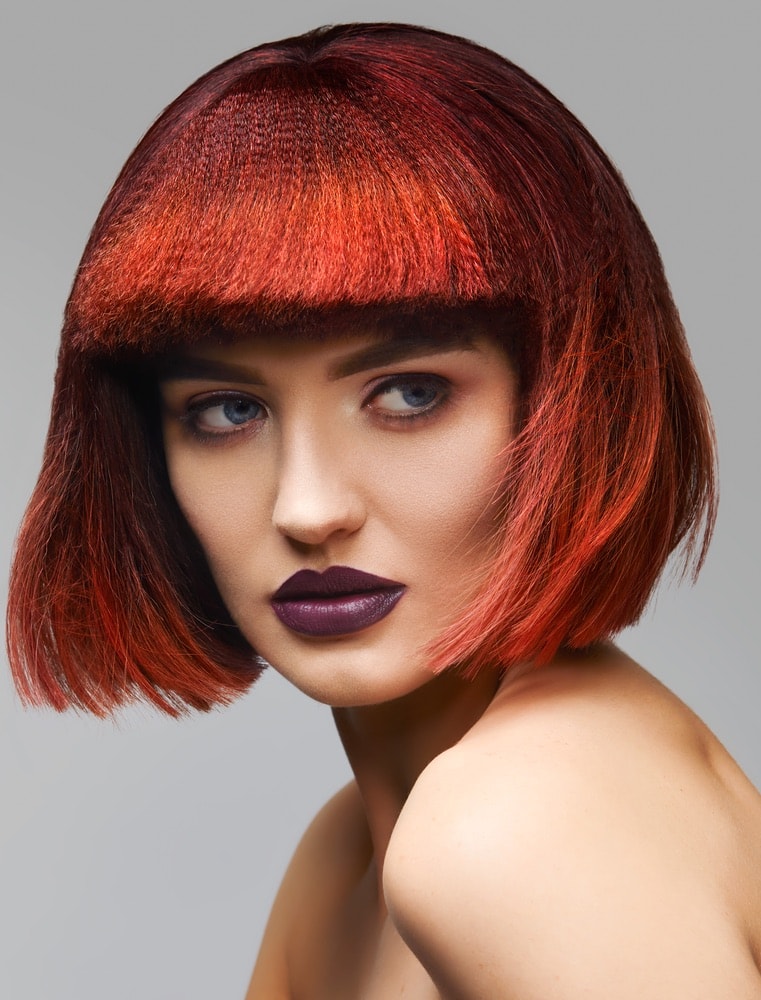 The Ignium wig styles created by stylists from Bellissimo Galway on a model