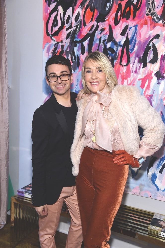 VIE editor-in-chief Lisa Burwell and fashion designer Christian Siriano at the grand opening of Siriano’s new store, The Curated NYC, on April 17