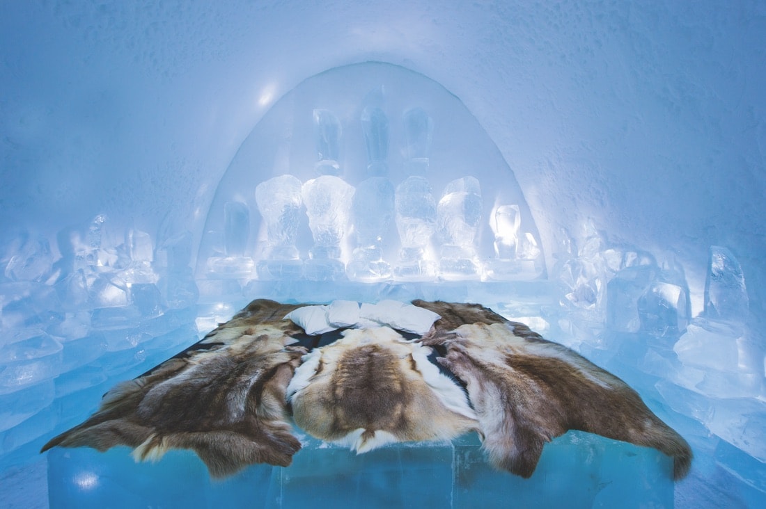 A room at the ICEHOTEL, VIE Magazine June 2018