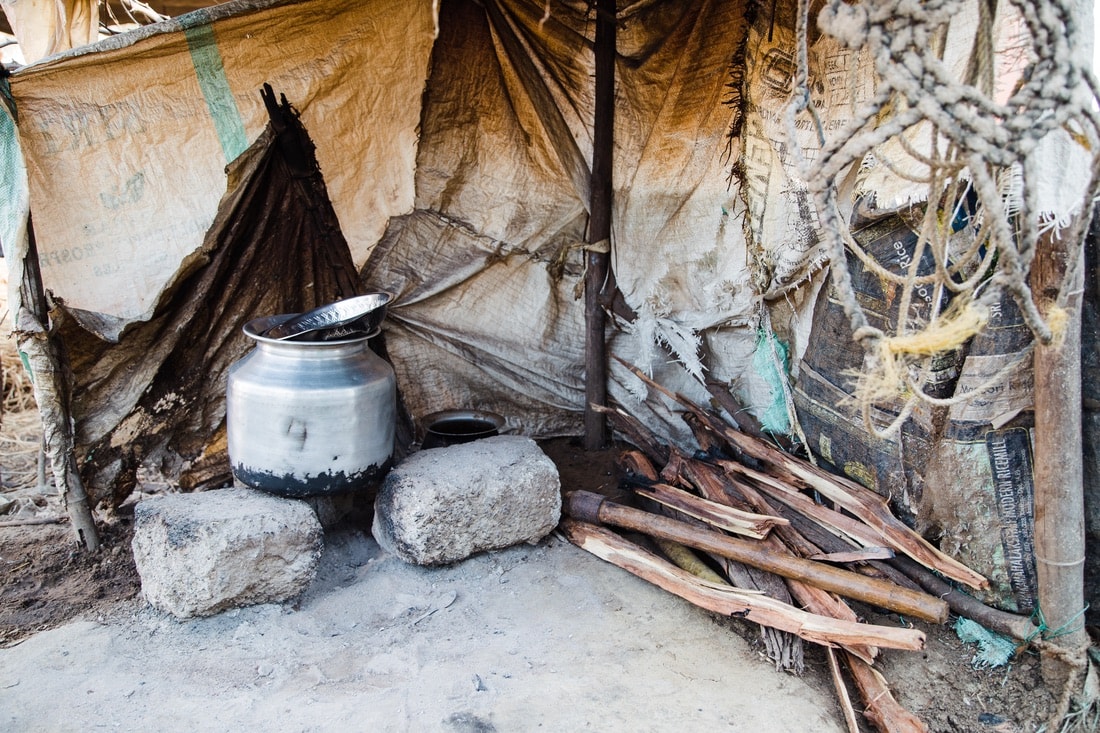A typical cooking station in rural India, VIE Magazine June 2018