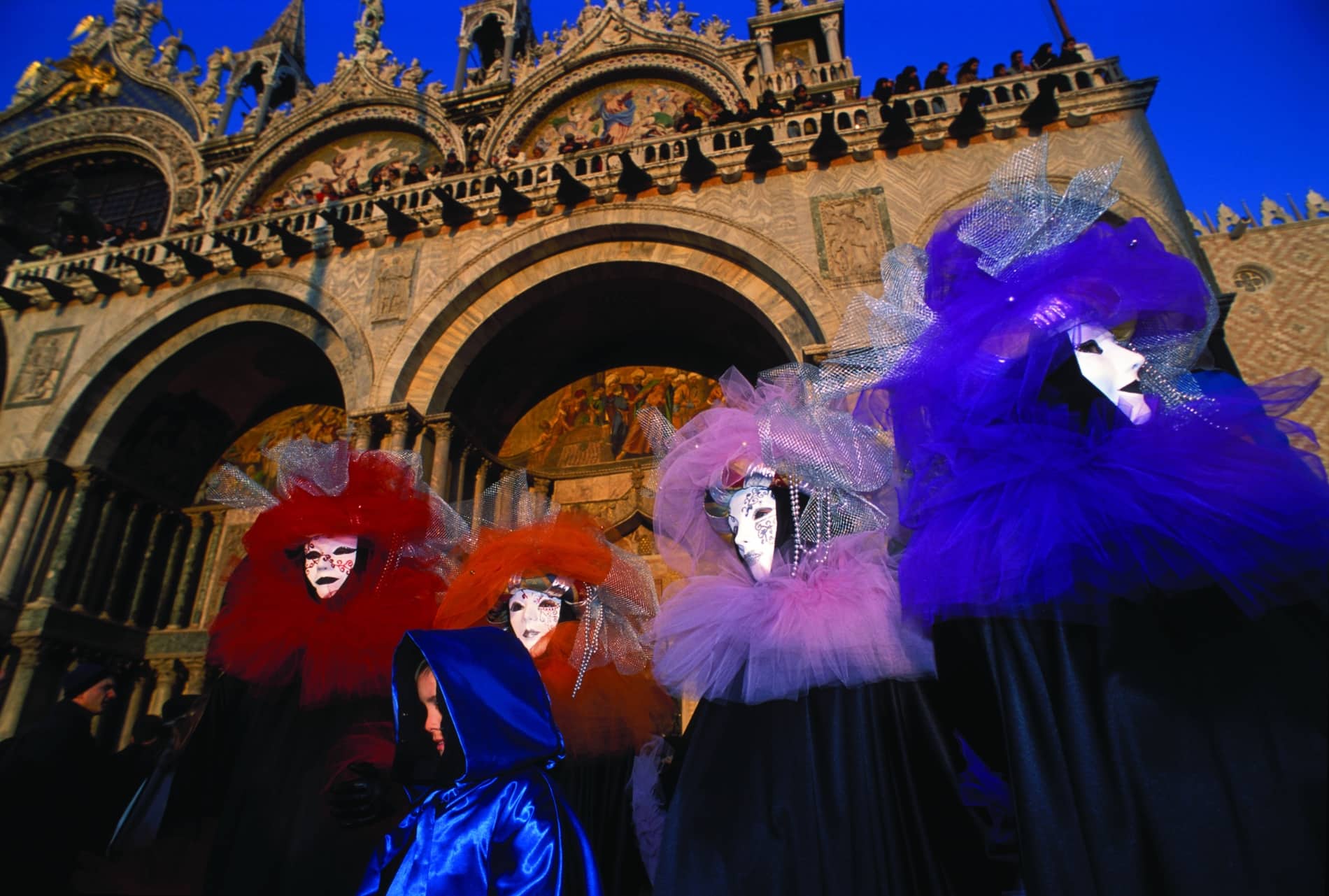 Carnevale traditional masks in Venice, Italy reflect Mardi Gras history