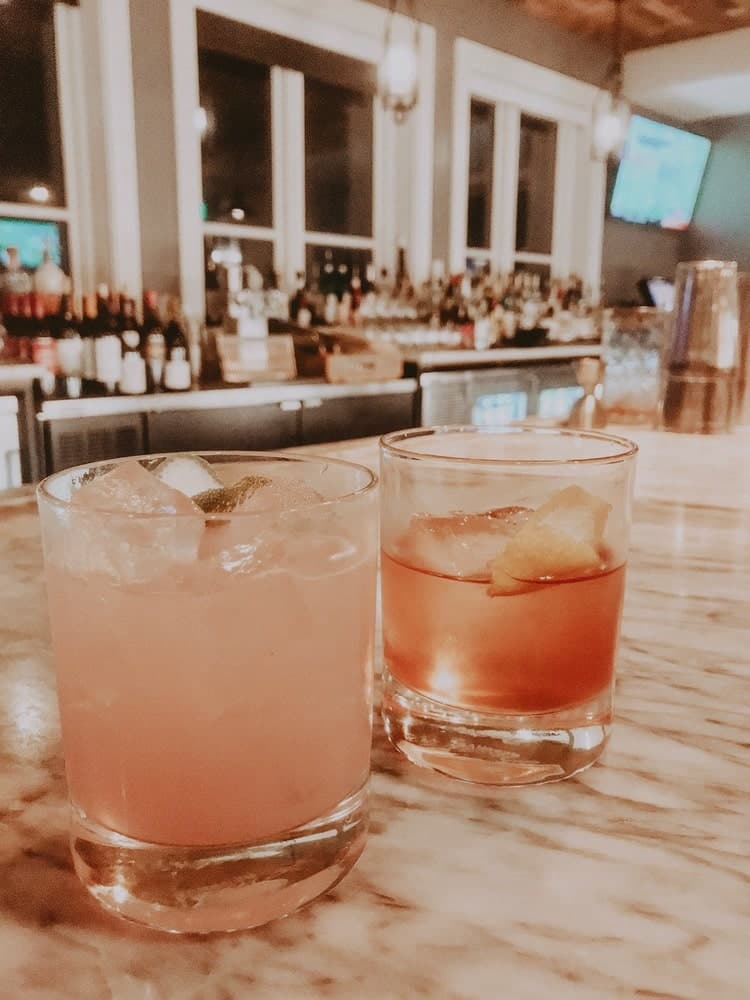 the Pastel Antebellum and the Southern Hospitali-tea cocktails from The Watch – Rooftop Kitchen & Spirits at The Restoration in Charleston, South Carolina