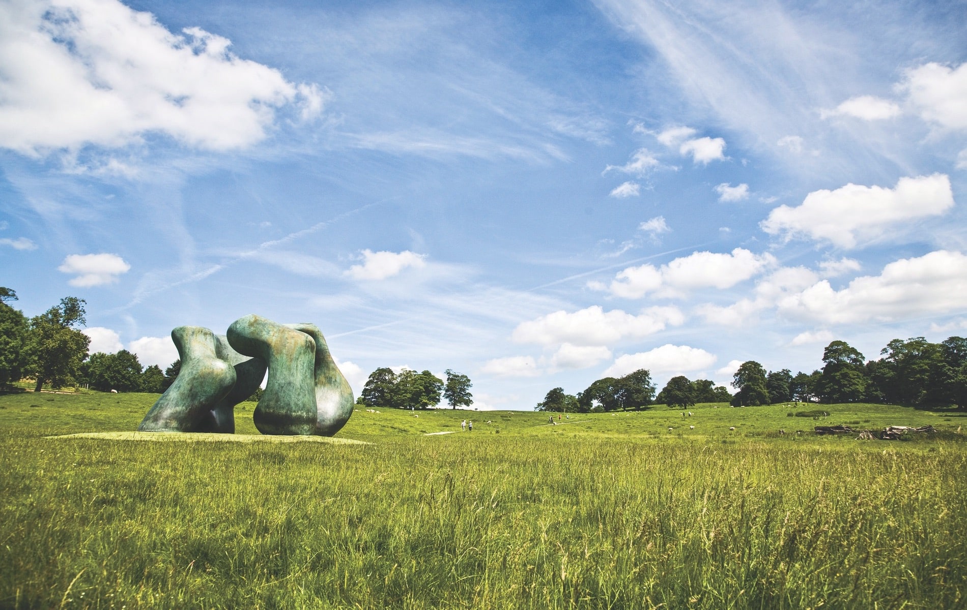 Sculpture by Henry Moore—part of his Open Air Bronze Collection at Yorkshire Sculpture Park