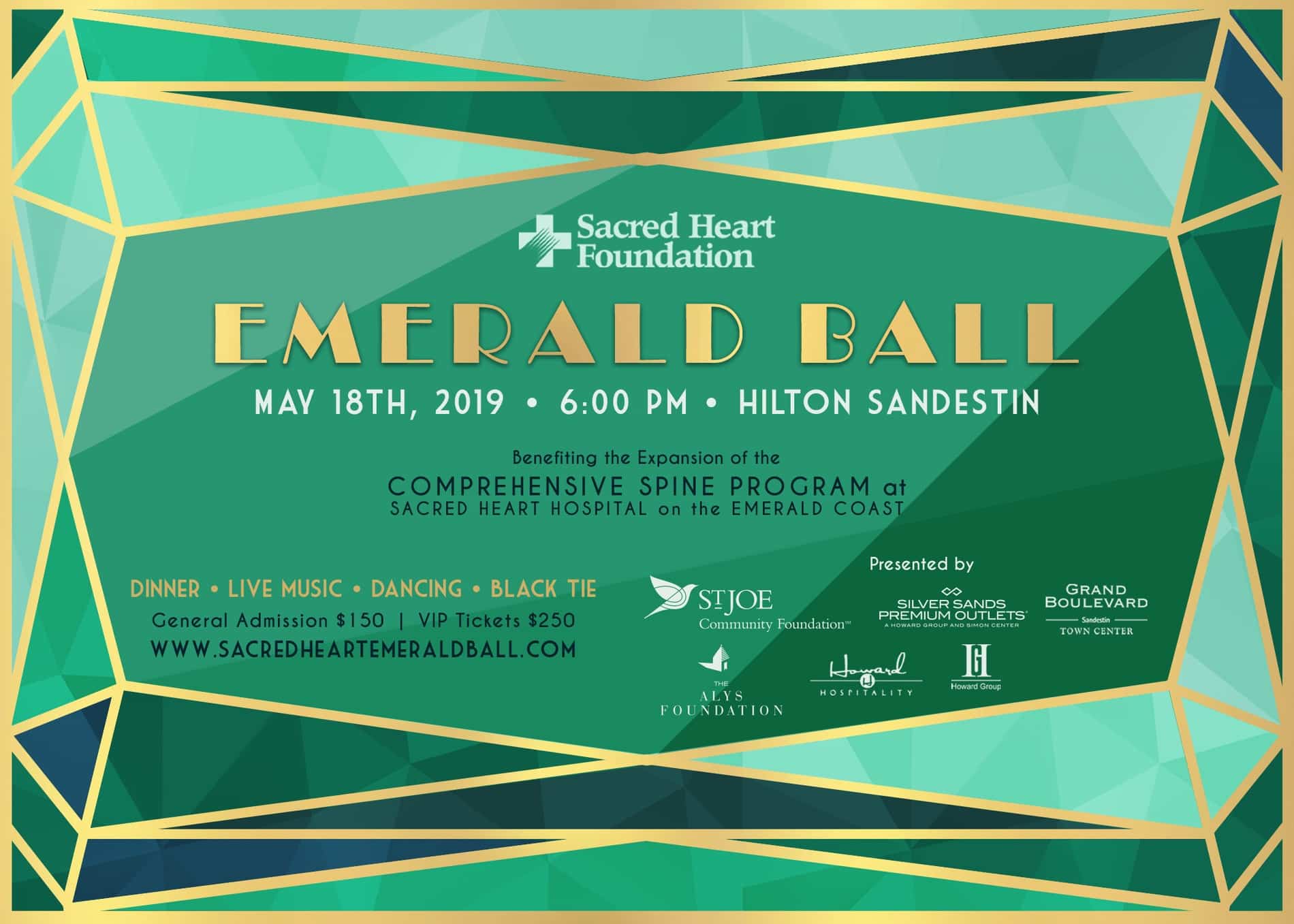 Sacred Heart Foundation Emerald Ball 2019 at Sandestin