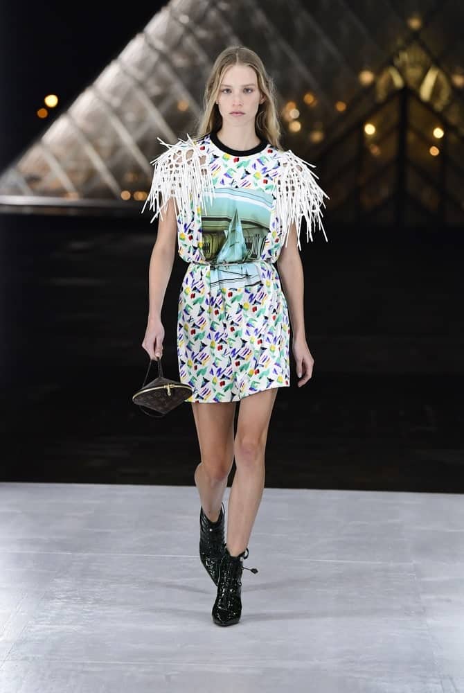 A model walks the runway during the Louis Vuitton Menswear Spring/Summer  2018 show as part