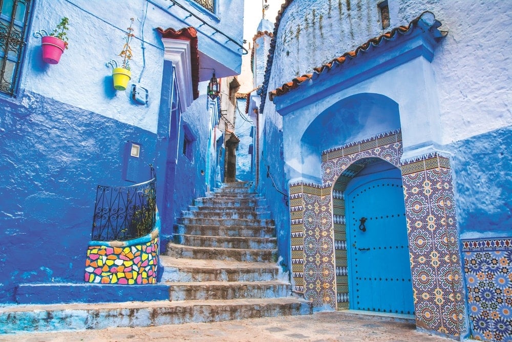 In the Rif mountain range of northern Morocco, Chefchaouen beckons visitors with its Instagram-worthy streets and walls, many of which have been painted in various shades of blue. Explore markets and restaurants, or maybe even dip into one of the local bathhouses. Just don’t forget your camera!