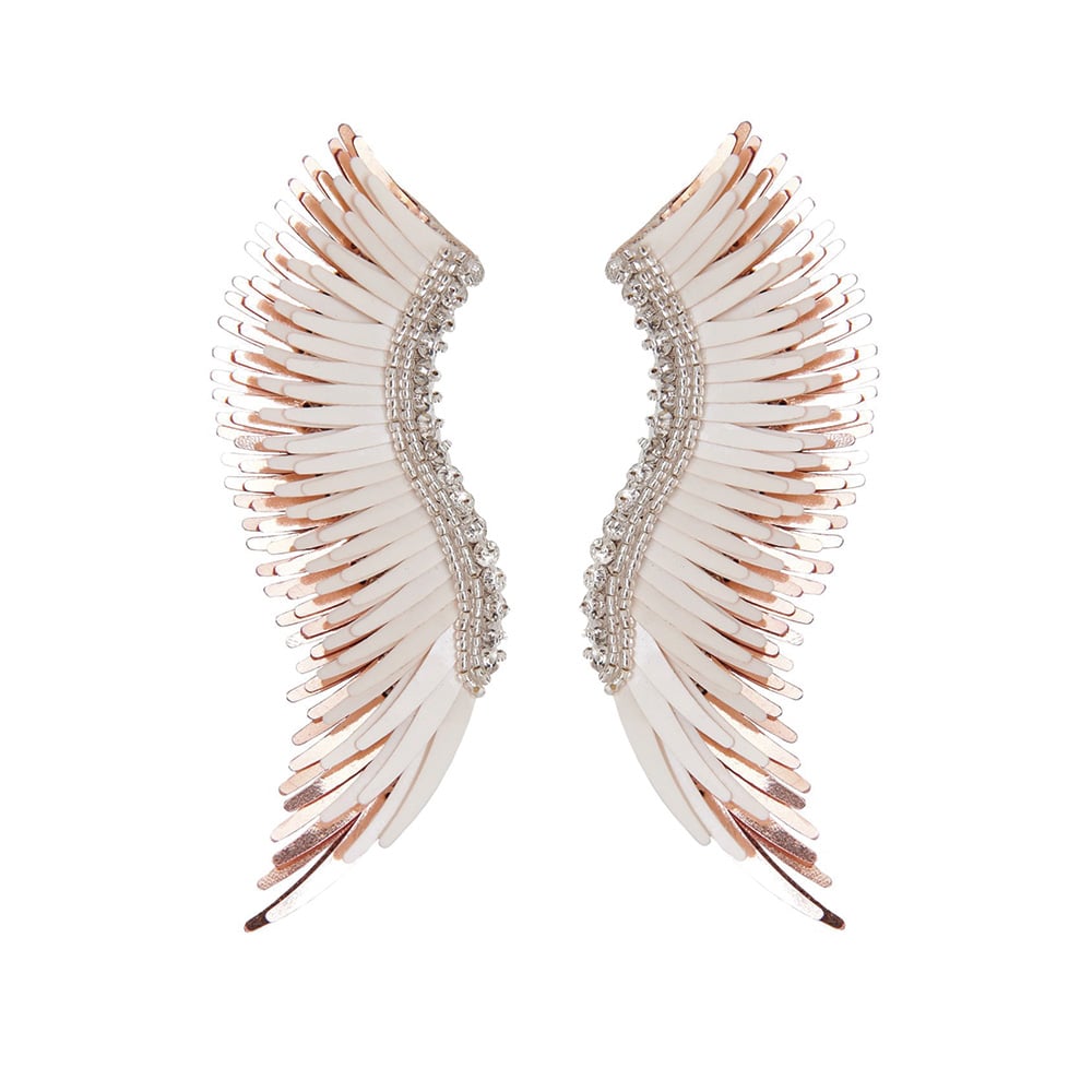 Mignonne Gavigan Madeline Earrings in Ivory and Rose Gold