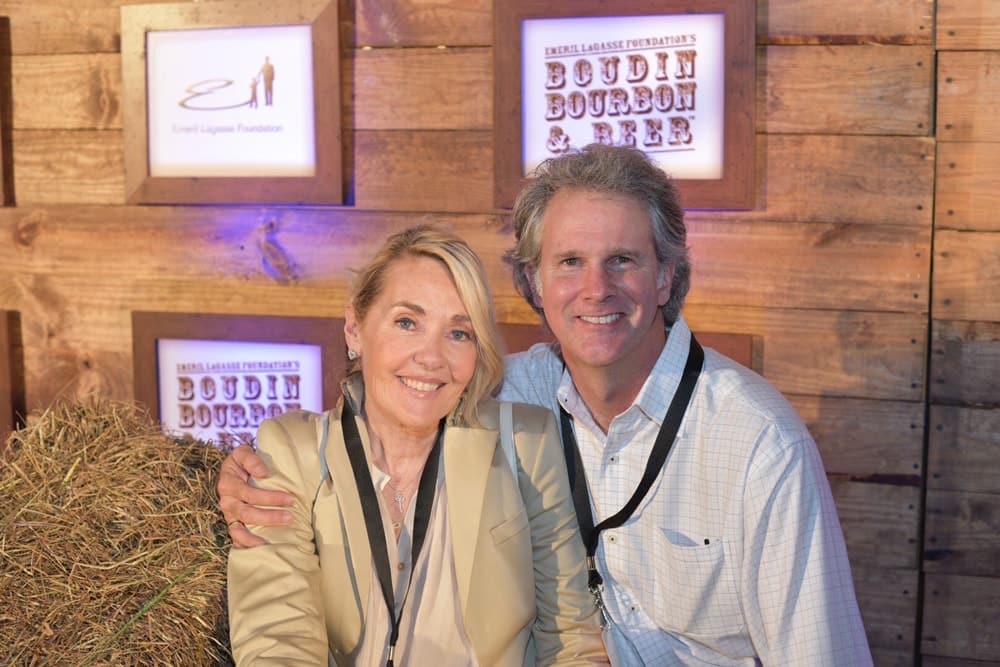 Lisa and Gerald Burwell pose at the Boudin Bourbon & Beer 2016 charity event in New Orleans, Louisiana