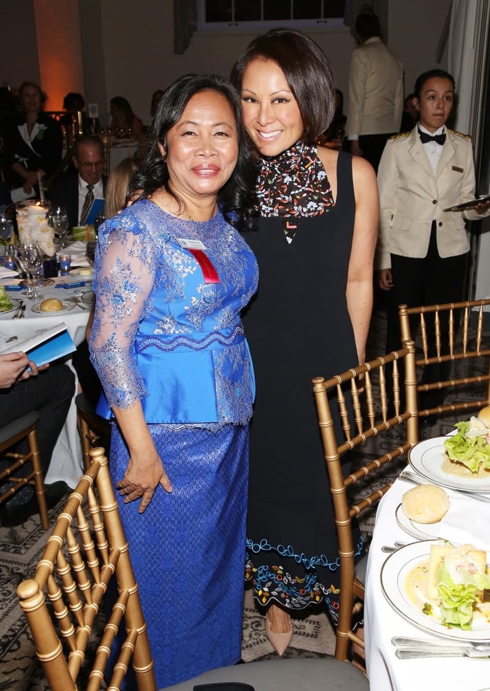 Honoree Ponheary Ly (L) and TV personality Alina Cho attend the World of Children Awards Ceremony