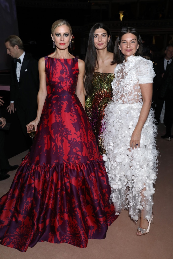 Laura Bailey, Giovanna Engelbert, and Natalie Massenet attend The Fashion Awards 2016 on December 5, 2016 in London, United Kingdom.