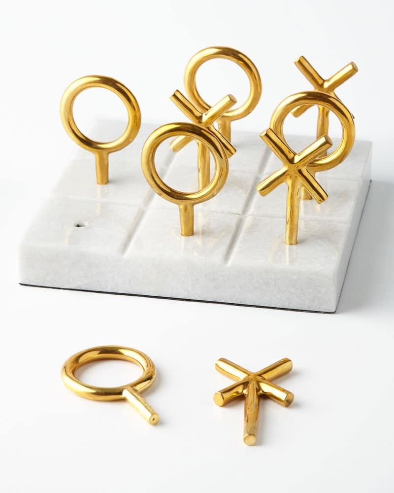 Mother's Day, Mother's Day Gift Ideas, Brass Tic-Tac-Toe Set, Jonathan Adler