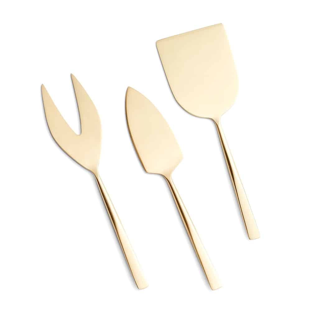 Crate & Barrel Gold Cheese Knives, VIE Magazine, C'est la VIE Curated Collection