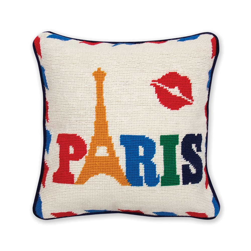Jonathan Adler Jet Set Paris Pillow, VIE Magazine, C'est la VIE Curated Collection