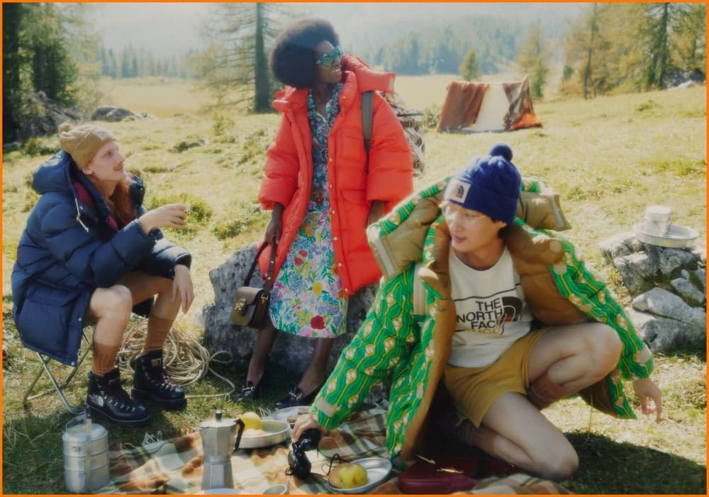 70’s Inspired, Camping, Collaboration, Fashion, Gucci, Gucci Collaboration, Hiking, Outdoor Fashion, Outdoors, The North Face, The North Face Collaboration, The North Face X Gucci