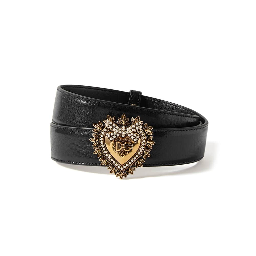 NET-A-PORTER, Dolce and Gabbana Devotion Faux Pearl-Embellished Leather Belt