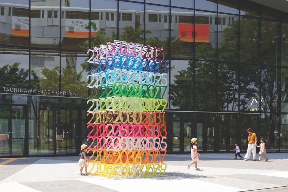 Moureaux’s first public art sculpture, 100 colors no.33