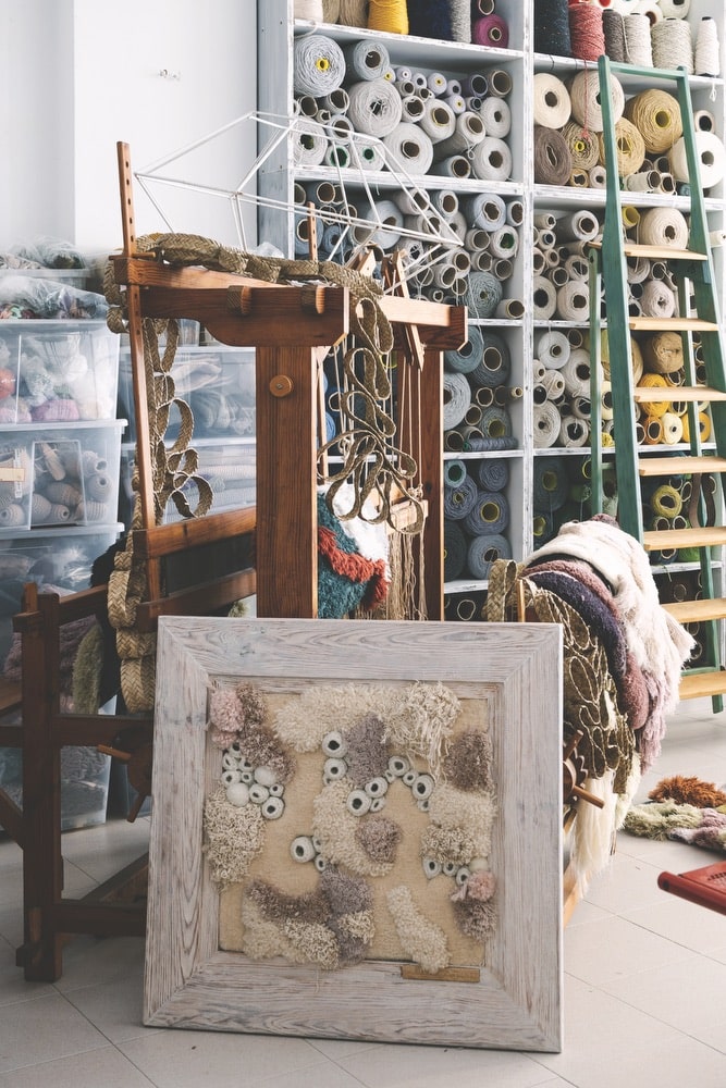 Textiles and yarn in Vanessa Barragao Studio