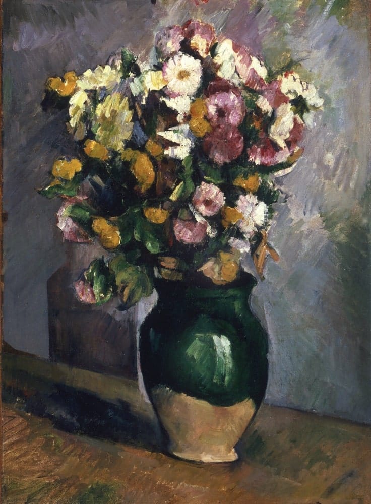 flowers in a pot, Paul Cézan, art
