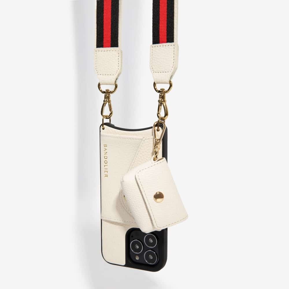 Kimberly Adjustable Crossbody Bandolier - Ivory/Gold