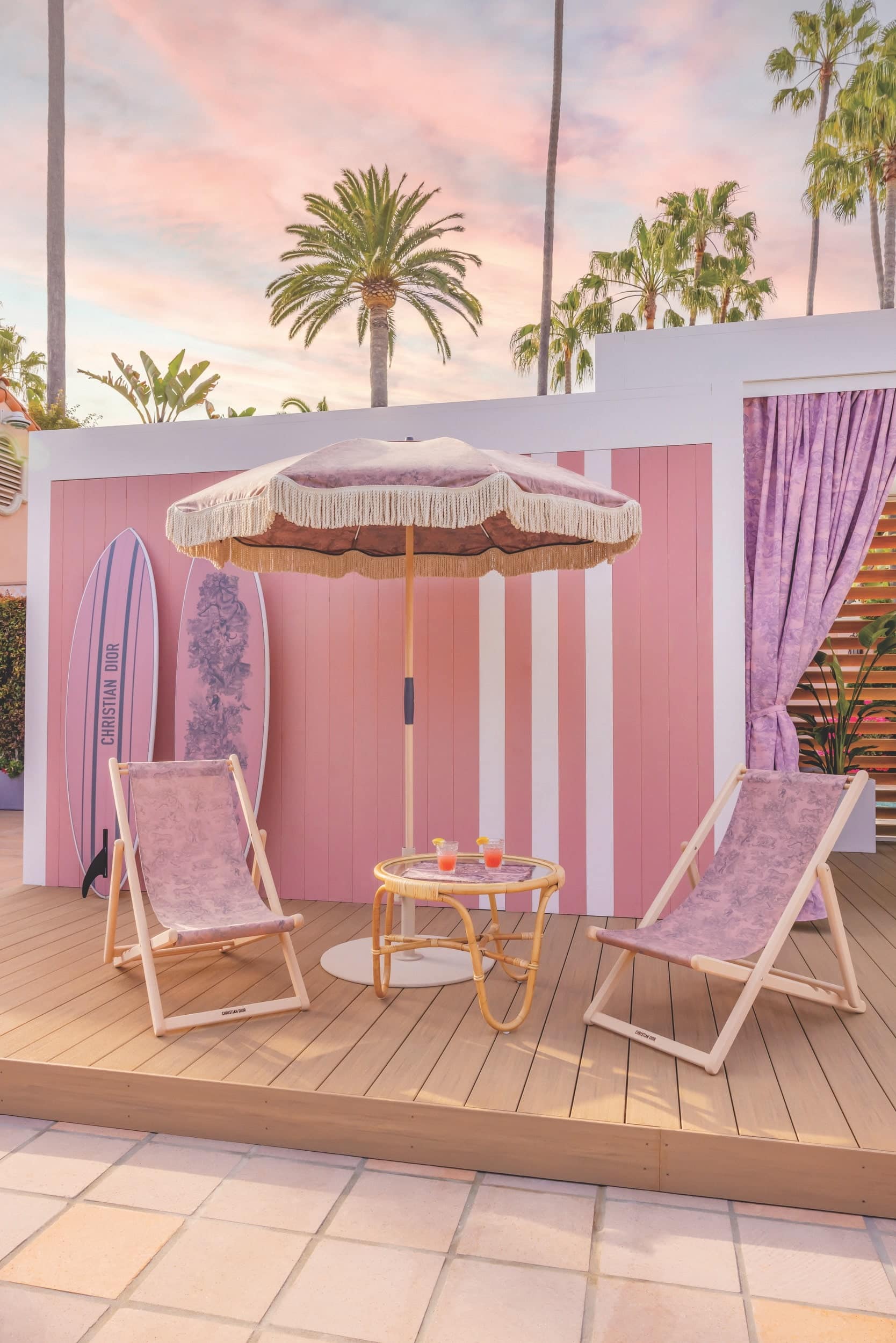 Dior  Dioriviera Pop-Up Cabana Pop Up At Beverly Hills Hotel