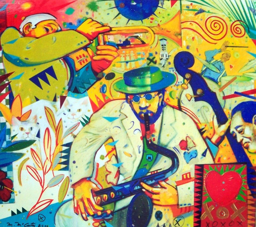 michael mccarty artist painter painting art Santa Rosa Jazz Kats