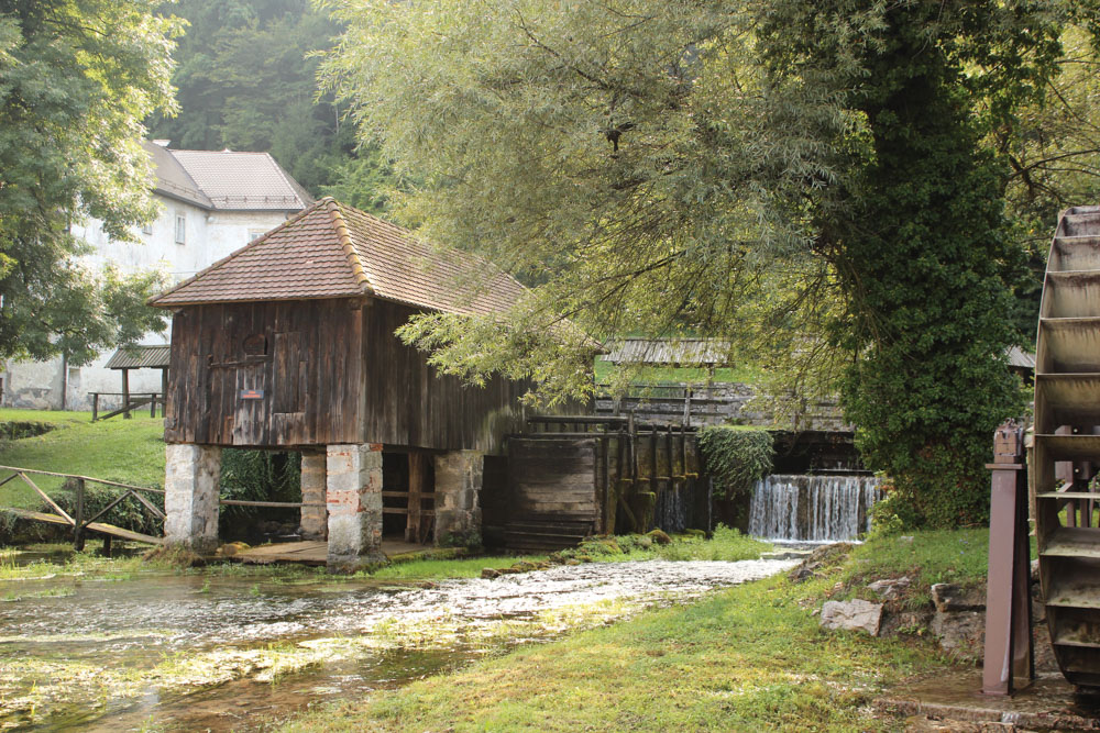 Old mill and former abbey on the grounds of Vrhnika’s industrial museum