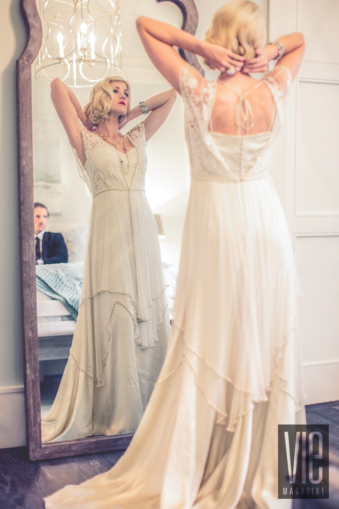 Vie Magazine Maison de Vie white dress full length mirror