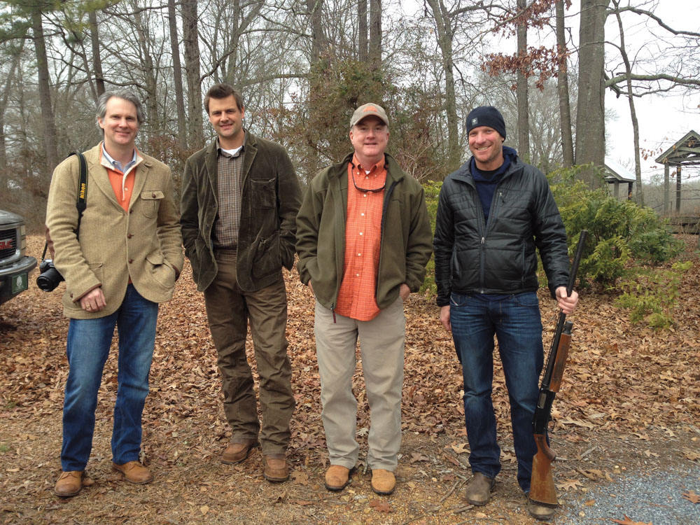 Justin Gaffrey, Greg Bolton, Tim Spanjer, and Gerald Burwell at Pursell Farms, in the heart of Sylacauga, Alabama