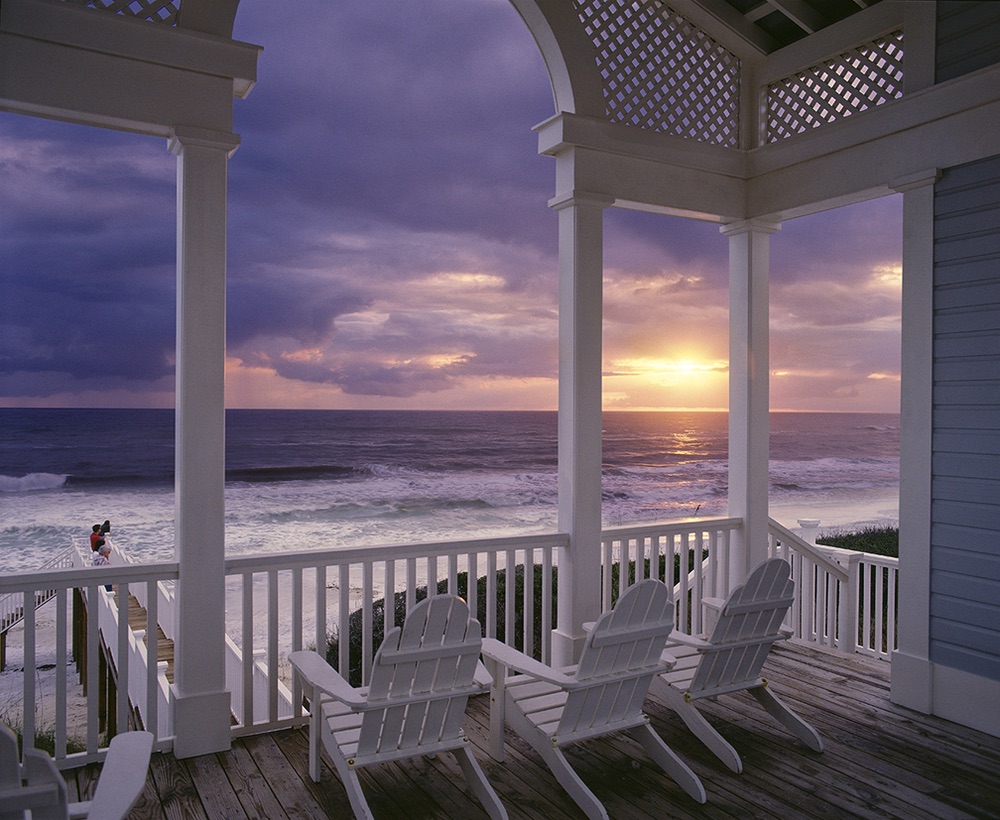 Vie Magazine Rediscovering America porch beach view Photo by Jack Gardner