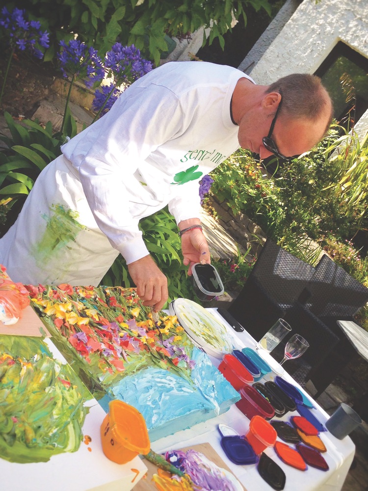 Northwest Florida-based artist Justin Gaffrey was featured at Rosleague Manor Hotel on August 19 with a live painting exhibition and reception in the conservatory.