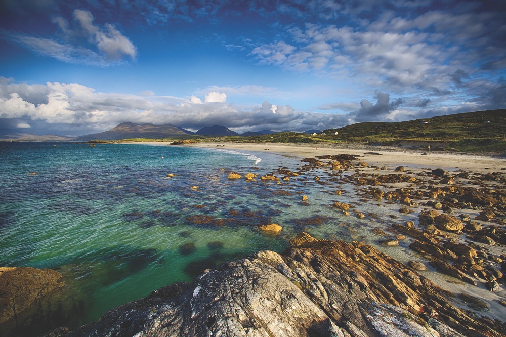 The Connemara region lies along Ireland's west coast, offering brilliant views of the Atlantic Ocean, along with numerous bays, inlets, and harbors. Photo by Gerald Burwell