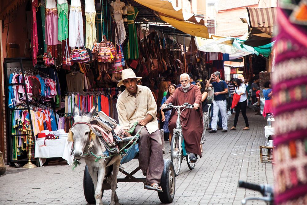 Shopping street in Morocco